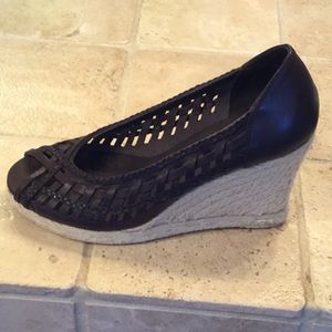 Brown espadrille wedges